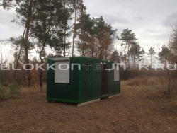Пункт обогрева на границе с Украиной из металлического вагончика в Сторожевой